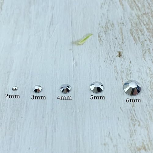 Miniatura 2 de Xinhongo 10000 diamantes de imitación redondos de resina de 0.079 pulgadas con parte trasera plana plateada para manualidades, diamantes de