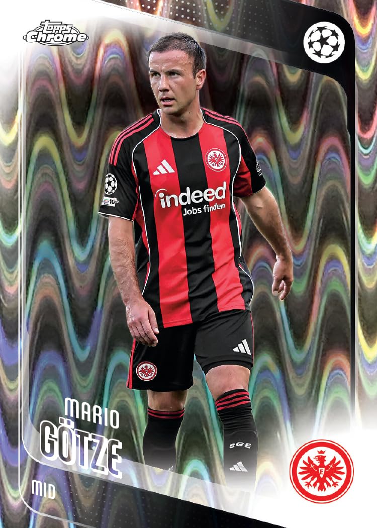 Topps Chrome® UEFA Club Competitions 2025-26 - Value Box (contiene 7 confezioni per scatola, 4 carte per confezione)