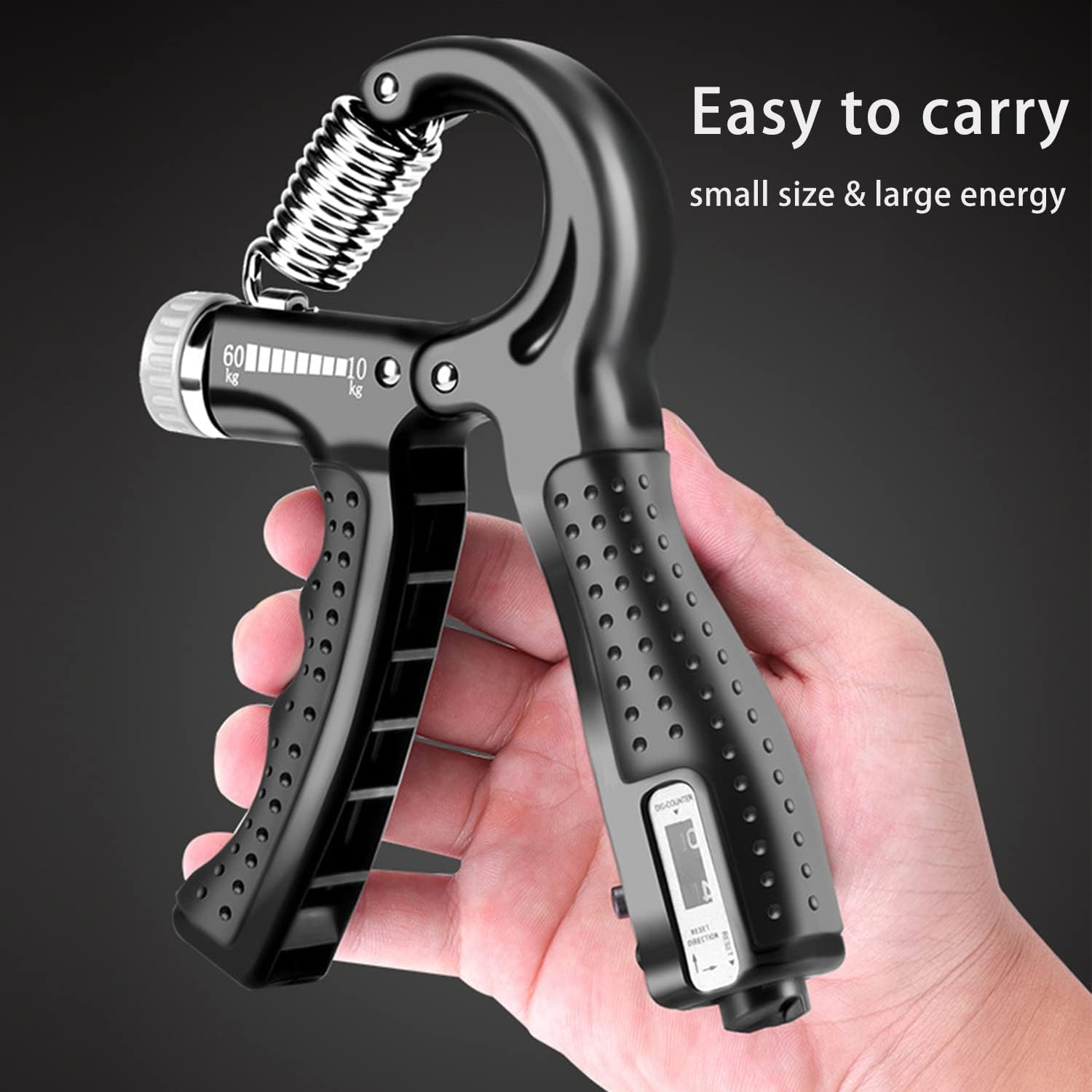 Shopeleven Adjustable Hand Grip Strengthener for Forearms With Counter for Gym Use 3