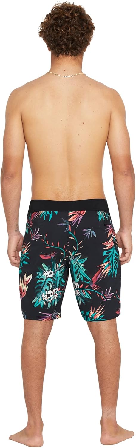Volcom Men's Entertainment Pepper Mod Tech Boardshort Trunks Black