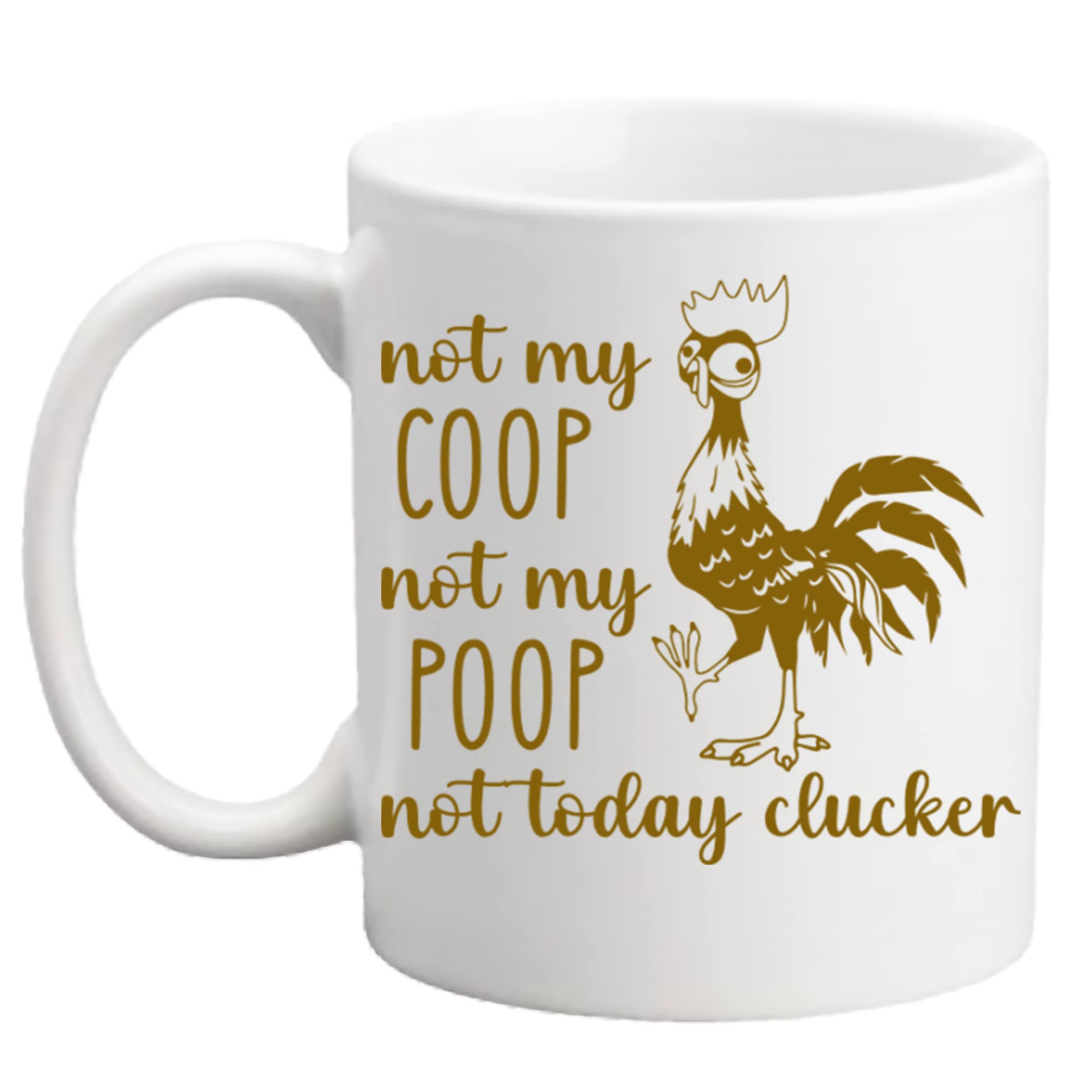 Dillo Not My Coop Not My Poop Funny Sarcastic Novelty Birthday Gifts for Friends Coworkers Siblings Dad and Mom Both Sides Printed 11 Oz Ceramic Coffee Mugs 5734