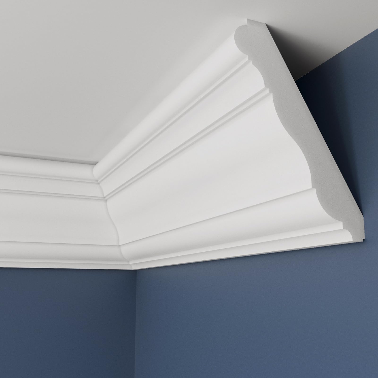 WOLDECOR XPS Cornice Coving – Decorative Coving Moulding for Ceilings, Lightweight Paintable Ceiling Coving Trim, Easy DIY Installation, Durable and Moisture Resistant (WS35, 10 Meters) — image 1