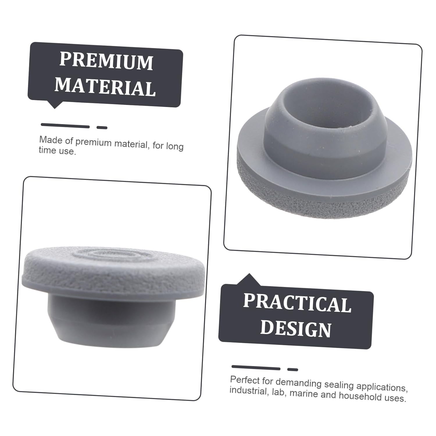 Silicone Bottle Stopper Grade Rubber Plugs for Bottles Labs Industry