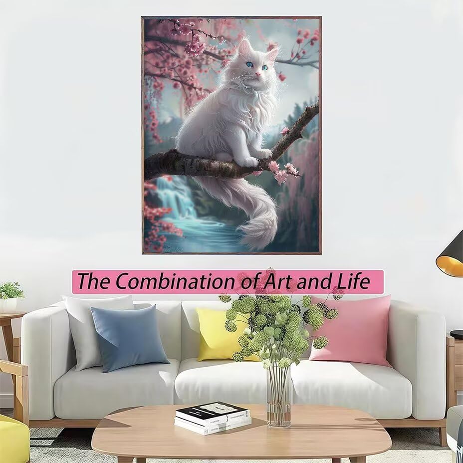 Diamond Painting Paysage Chat 5D Kit Complet 70x90cm