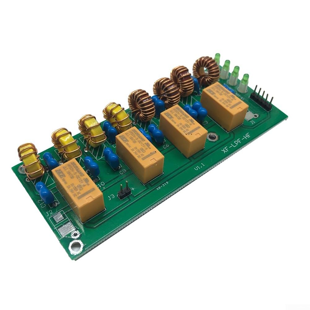 HF Tiefpassfilter 3,5-30 MHz 100 W für Kurzwellenradios, manueller Schalter 80 m/40 m/20 m/15 m/10 m Bänder, montiertes Kit