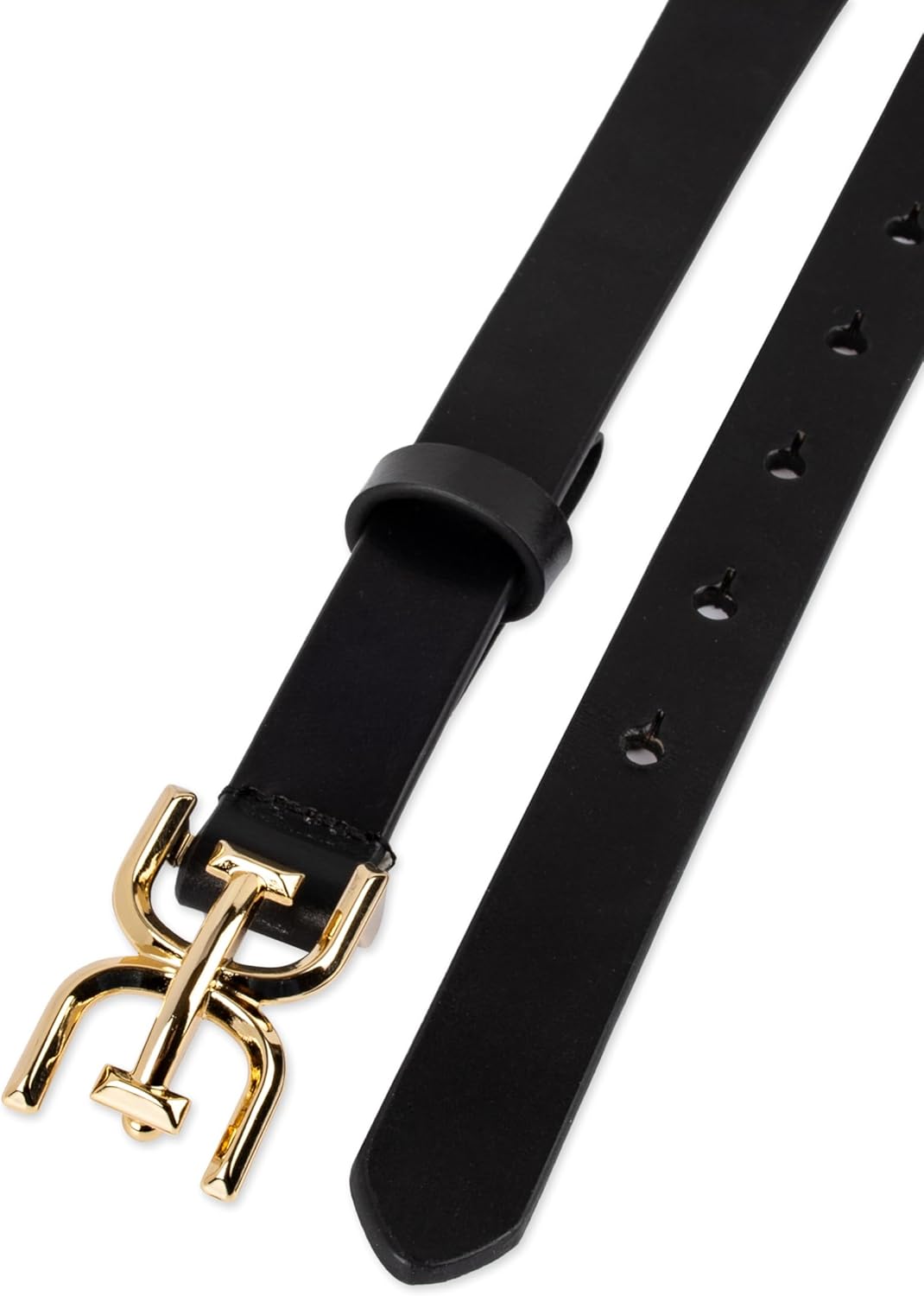 Sam Edelman womens Double-e Plaque Logo Buckle Skinny Fashion Trouser Belt - Image 5