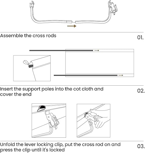 Miniatura 8 de ONETIGRIS SUPRAGRIS - Catre de campamento, soporta hasta 400 libras, cama plegable ligera y cómoda para acampar, senderismo, mochileros, viajes,