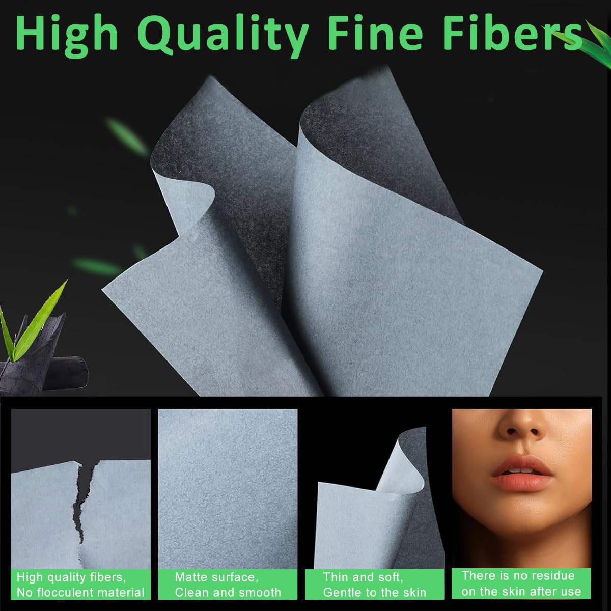 MAYCREATE 300 Pcs Blotting Paper For Oily Face Makeup, Natural Linen 3
