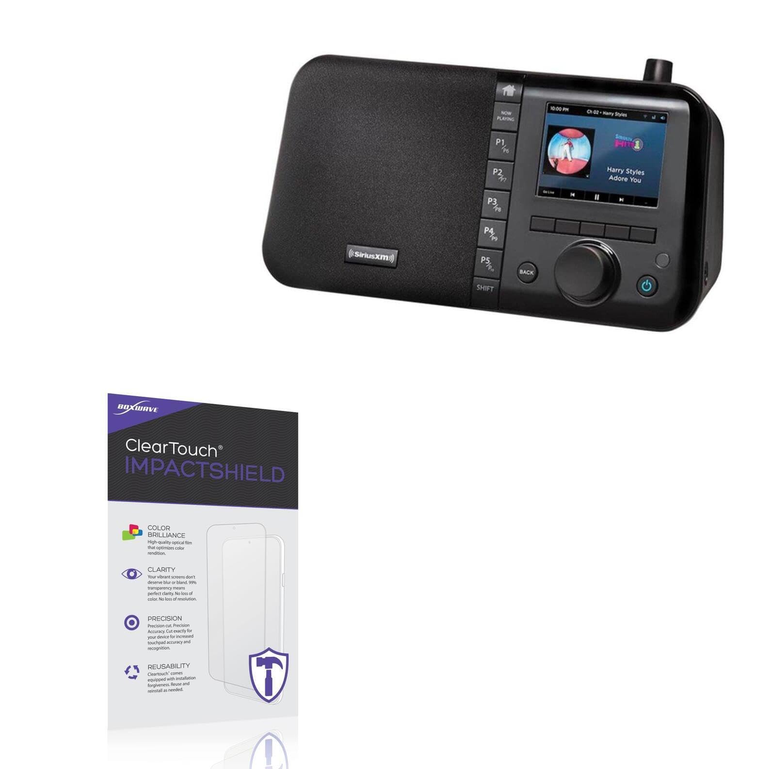 BoxWave Screen Protector Compatible with SiriusXM Wi-Fi Sound Station (GDISXTTR3) - ClearTouch ImpactShield (2-Pack), Impenetrable Screen Protector Flexible Film