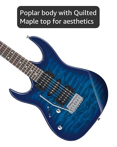Amazon.com: Ibanez Gio GRX70QAL Left-Handed - Transparent Blue