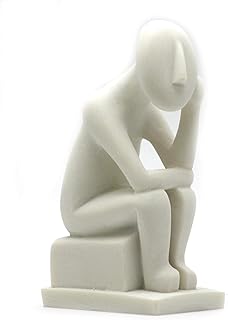Thinker Cycladic Greek Art Figurine Idol Modern Statue Sculpture Handmade 5.9 inches