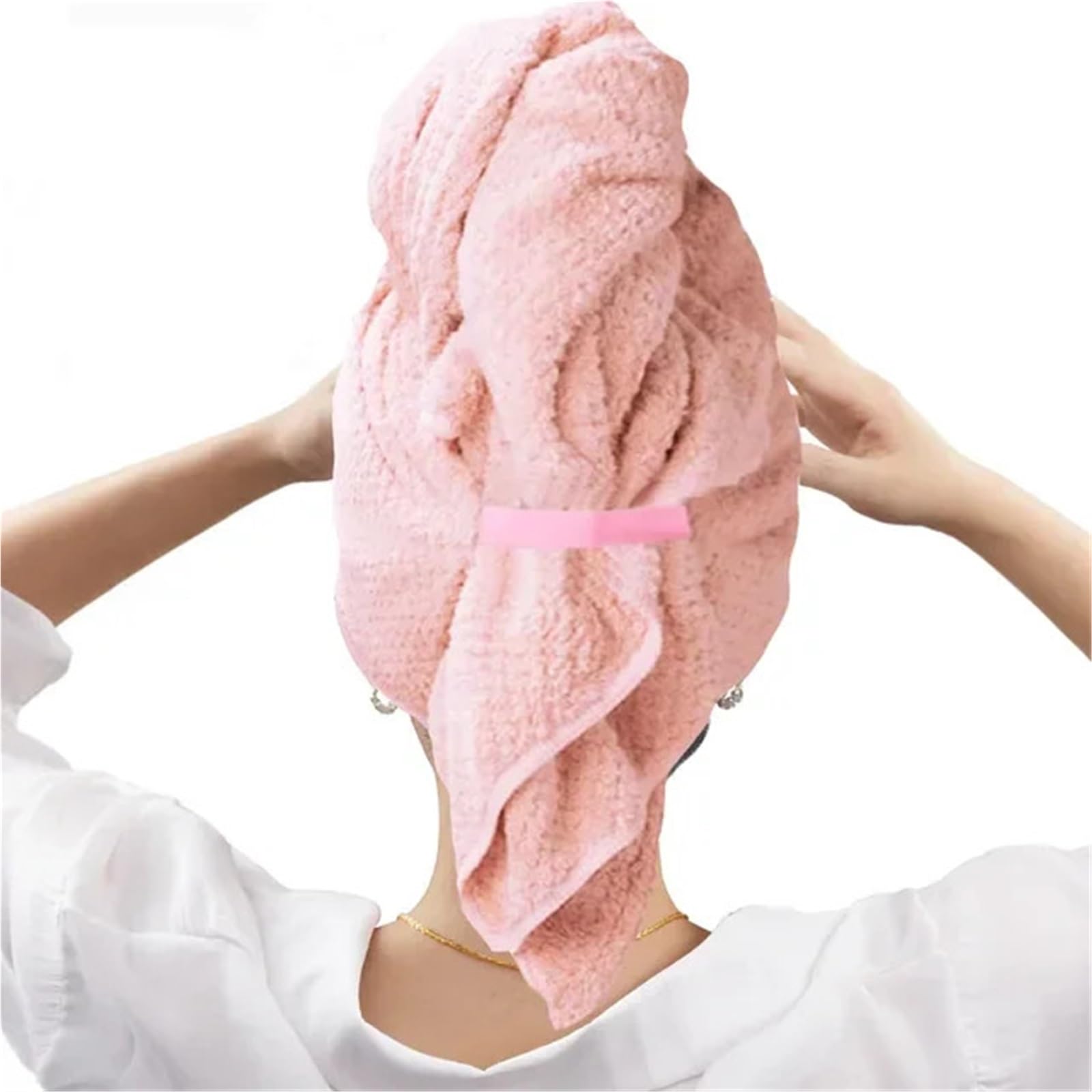 LUYSGBXR Hair Towel Hair Towel 1pc Large Absorbent Soft Drying With Stretch For Wet Curly Long Anti-Frizz Quick(Pink)