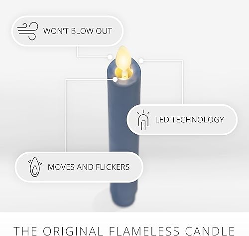 Miniatura 3 de Luminara Juego de 2 velas LED de llama móvil (1 x 9.75), vela sin llama, borde derretido, cera suave, sin perfume (verde)