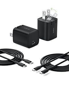 Belkin USB C Charger Block 25W (2 Pack) USB C Cable Included - PD3.0 PPS Fast Charging for Samsung Galaxy S25, S24, Apple iPhone 17, Air, Pro, Pro Max, Google Pixel 10, Nintendo Switch, etc - Black