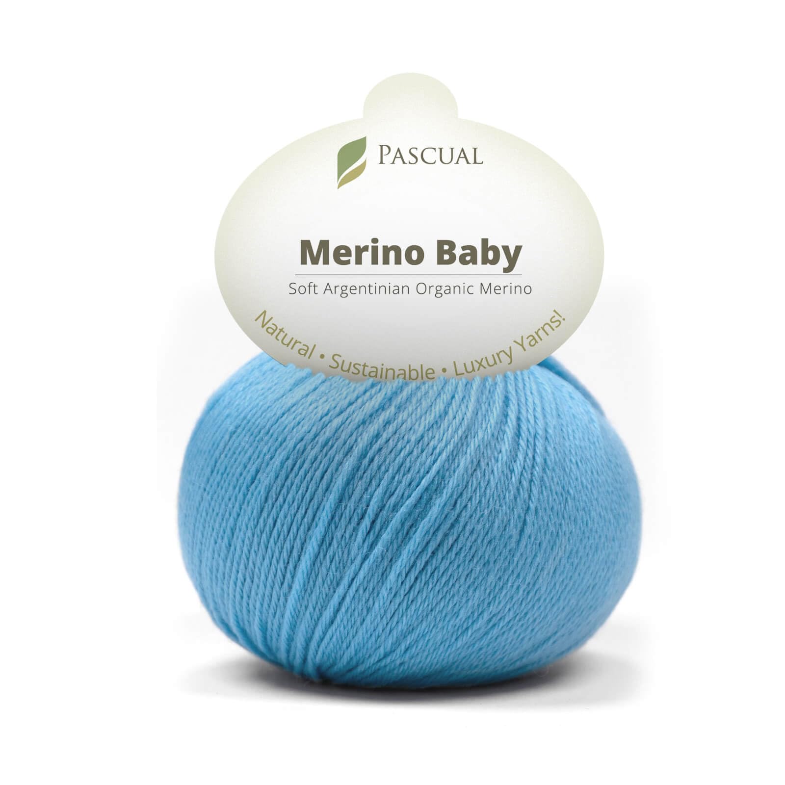 PASCUALI Merino Baby|Strickwolle aus 100% Schurwolle aus Merino, Merinowolle zum Stricken und Häkeln, SET: 4 Knäuel - 200 g, Farbe: Blaue Hortenzie 316