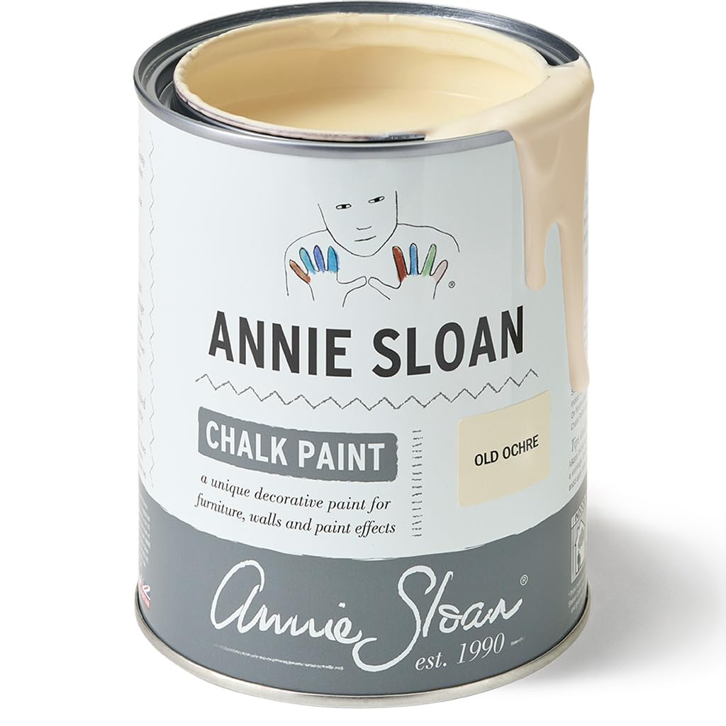 Annie Sloan Chalk Paint® (Old Ochre, 1 Litre/33.8 Fl Oz) a unique decorative paint for furniture, cabinets and home décor with no sanding or priming