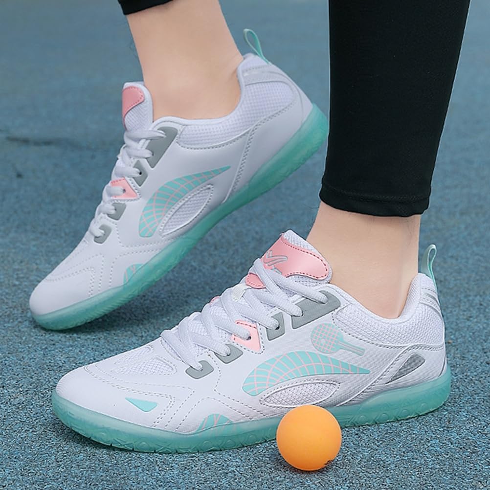 Zapatillas de Tenis de Mesa para Hombre, Zapatillas de bádminton con Soporte de Arco para niños y niñas, Voleibol y Pickleball