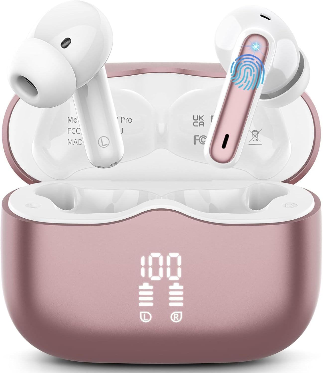 Wireless Earbuds Pro 3, TWS Bluetooth Earphones with Active Noise Cancellation, Spatial Audio, Deep Bass, High-Fidelity Stereo Sound, Touch Control, USB Type-C Charging Case (Skin White) — Amazon image 7