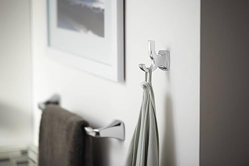 Moen YB5103CH Voss - Gancho doble para bata, cromado, 2 unidades