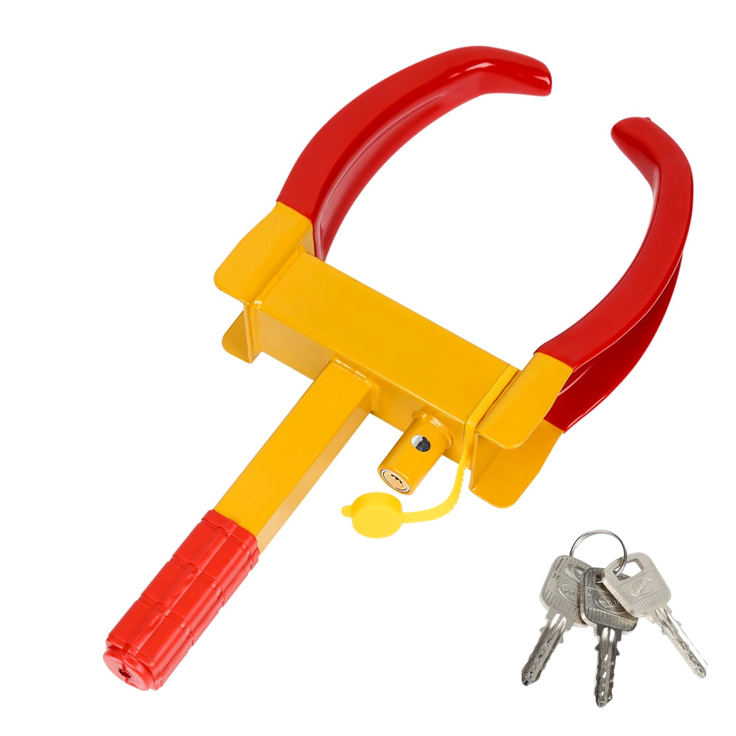Jopassy Sabot de roue antivol universel réglable pour voitures, caravanes, remorques, protection PVC, antivol