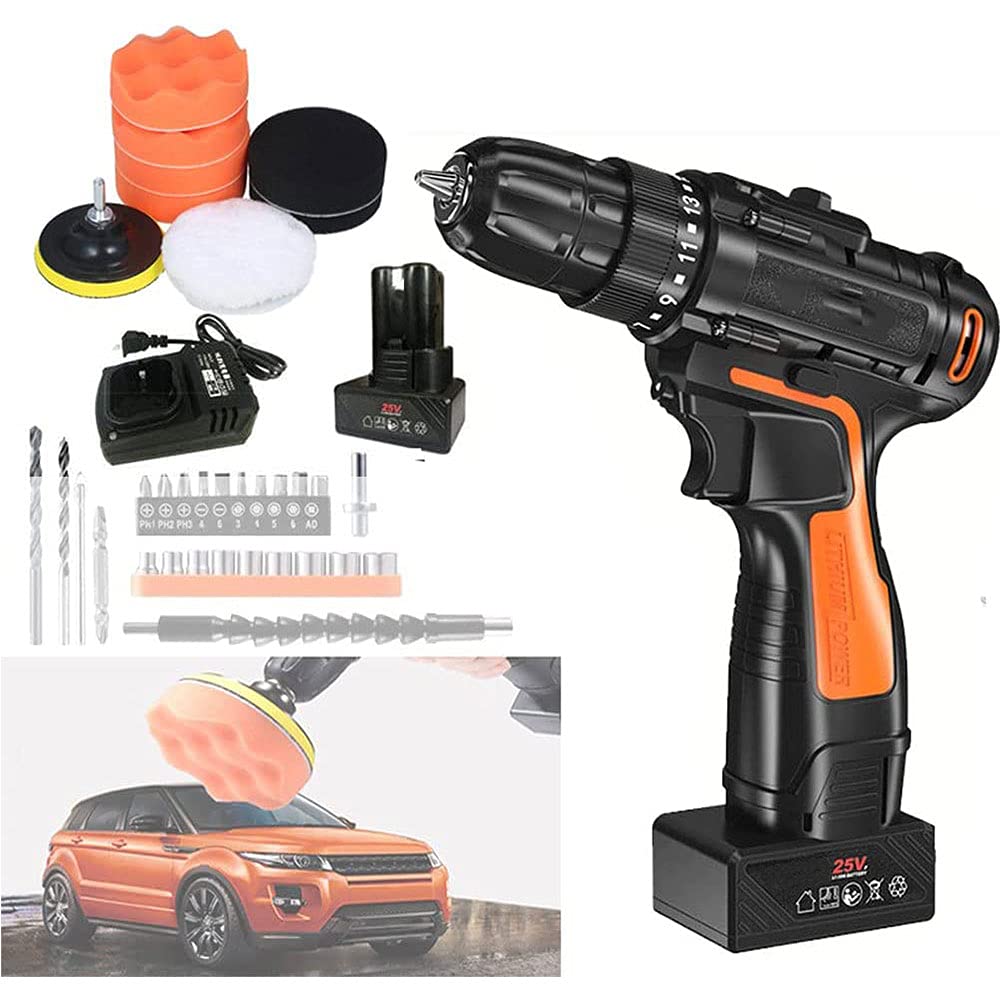 Lucidatrice per Auto elettrica, cacciavite Elettrico, Set di Kit per levigatrice per ceretta per lucidatura Portatile Senza Fili, Strumento per lucidatura Automatica per mobili per Automobili con ce