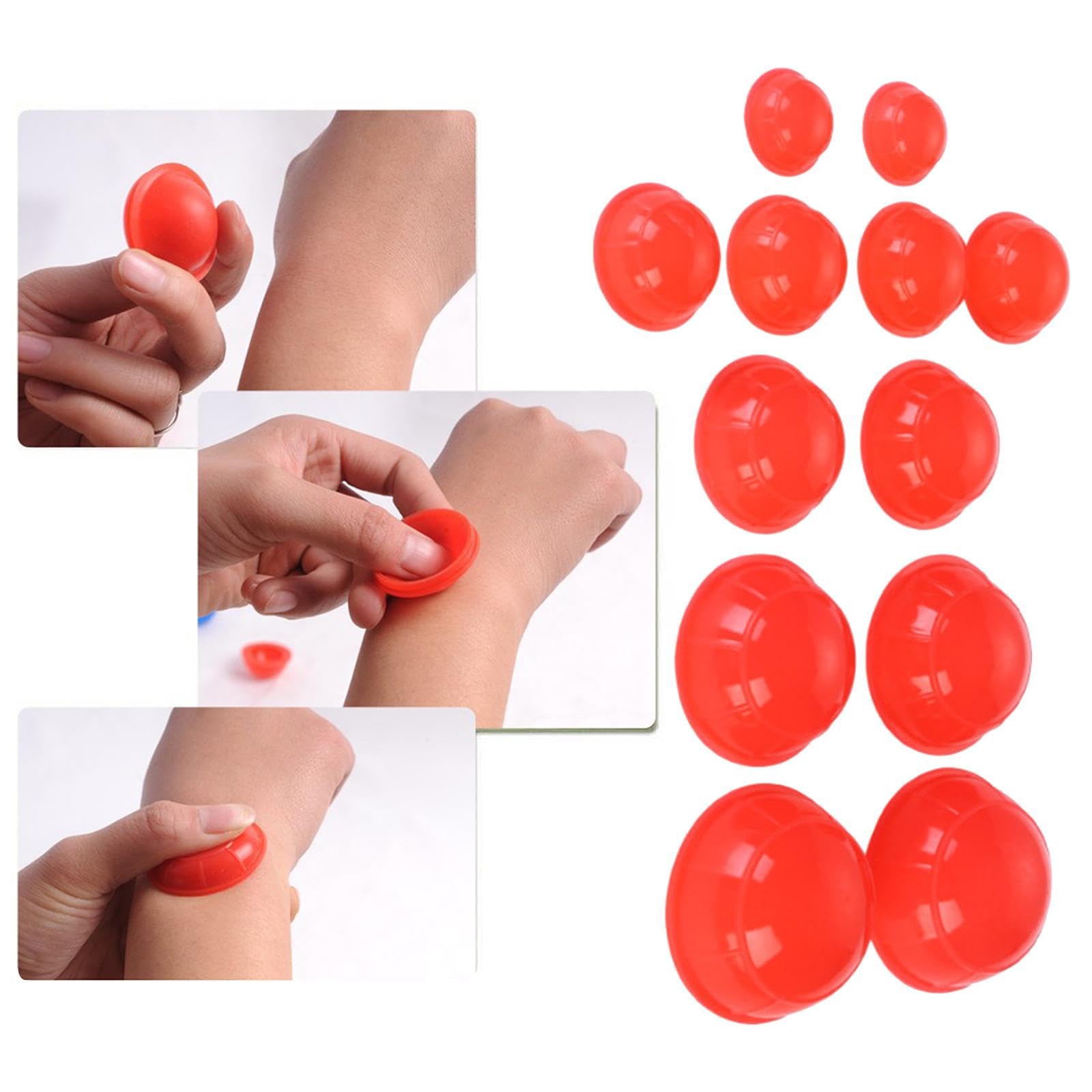 Kit di Coppettazione in Silicone Premium per Una Migliore, Rosso