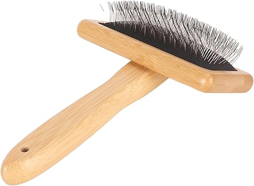 Peine deslizante de macramé, cepillo de lana, alfileres de bambú, peine de alfombra de cardado, cepillo de limpieza de bambú para tapiz de mascotas,