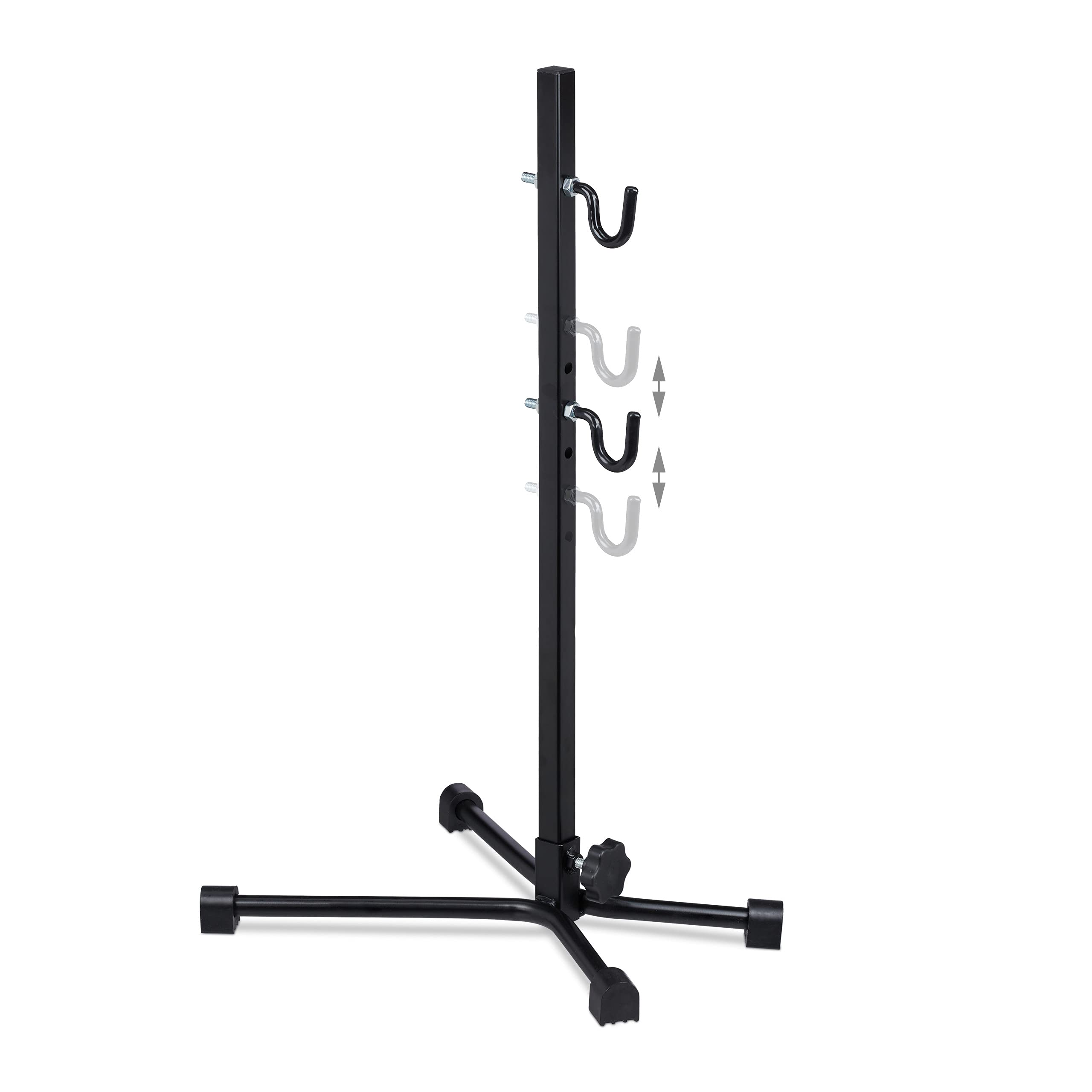 Relaxdays Cavalletto di Manutenzione Bici, Ganci per Ruota Posteriore, Telaio 27,5”, Max. 30kg, HLP: 63,5x32x35 cm, Nero