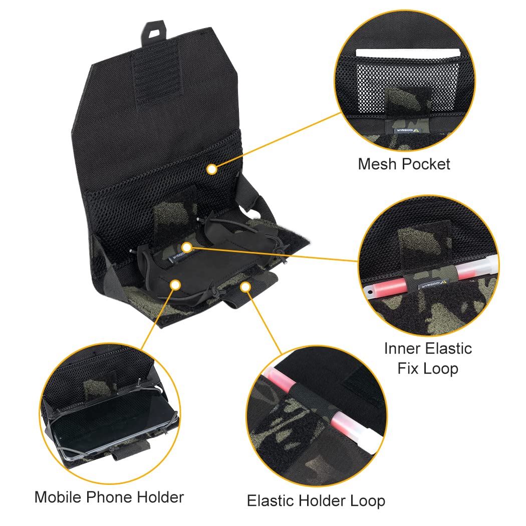 Sac Gadget Tactique Extérieur Sac Tactique MOLLE Noir - Sac Ceinture Résistant à L'eau Pour Outdoor, Rando Et Chasse Accessoire Outdoor