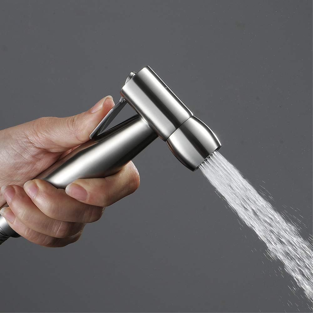 Ręczna głowica spryskiwacza bidetu ze stali nierdzewnej szczotkowana przenośna toaleta bidet głowica prysznicowa łazienka prysznic bidet kran do czyszczenia toalet, higiena osobista,