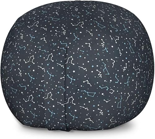 Miniatura 239 de Lunarable Silla de almacenamiento para adolescentes, coloridos patines de estilo retro, para actividades juveniles, para niñas y niños, divertido