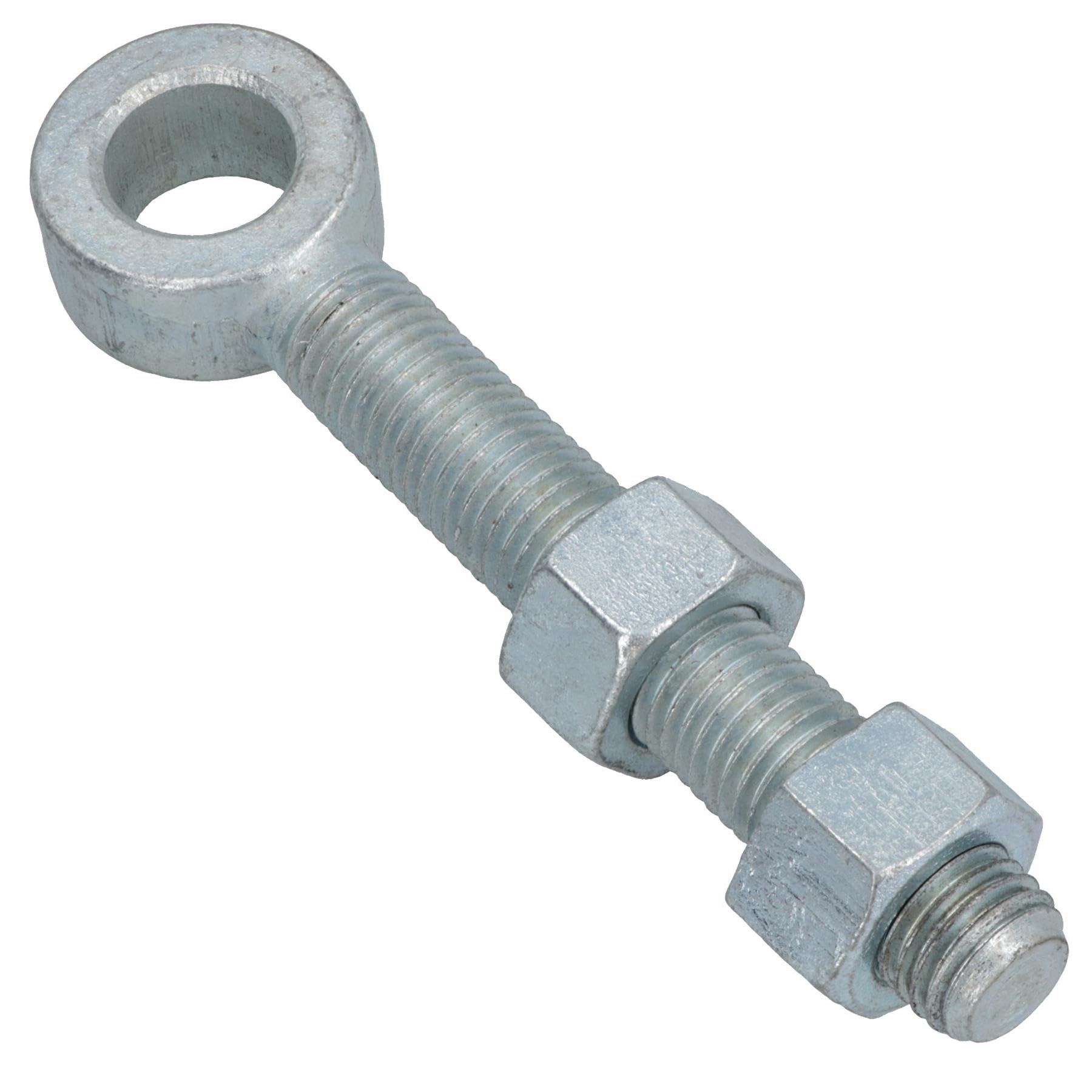 Swing Gate Long Eye Bolts Hinge + Nuts Adjustable Zinc Plated 20 x 200mm 1pc