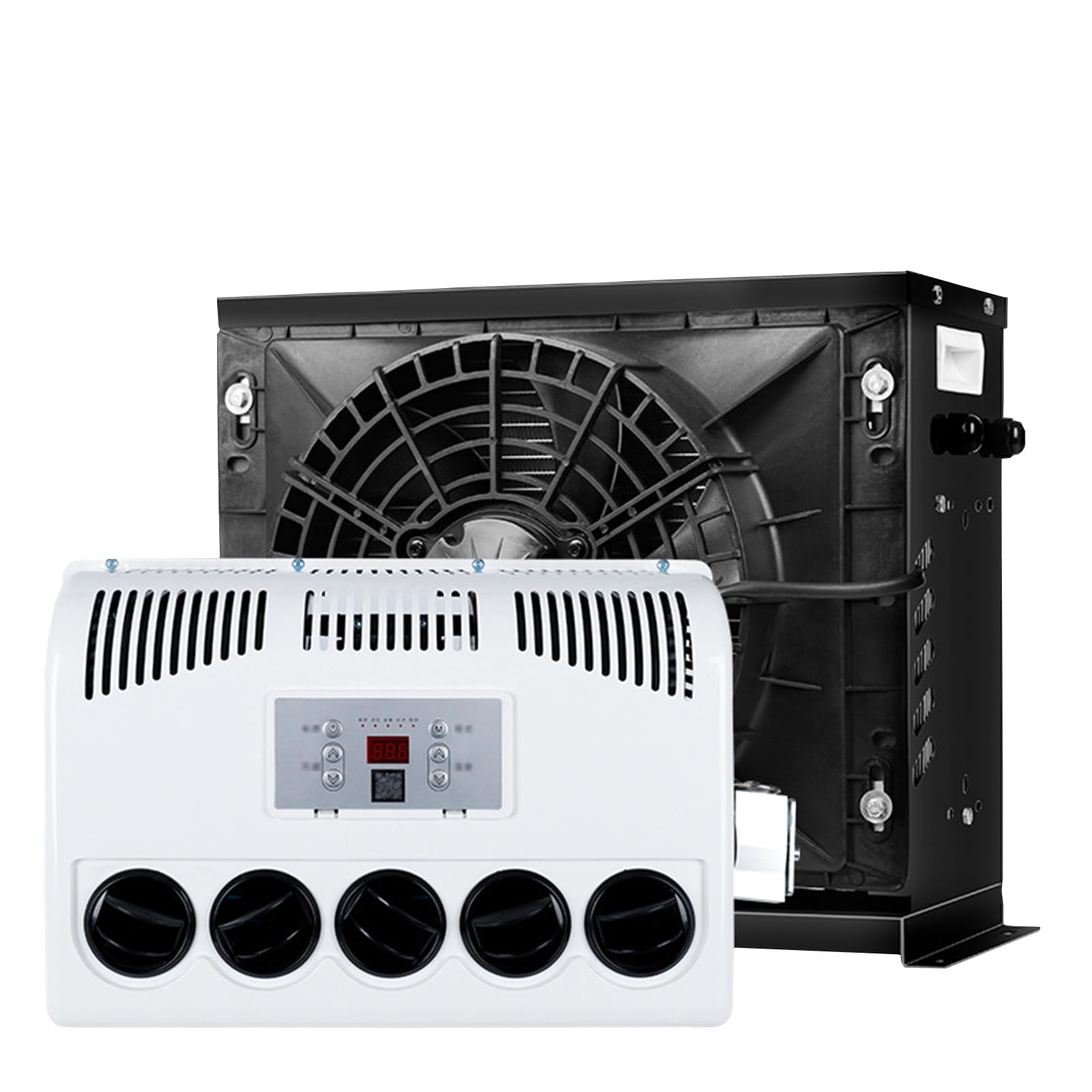 Condizionatore d'Aria per Camper 12V/24V Portatile Climatizzatore per Auto con Conversione di Frequenza Intelligente per Roulotte Camper Campeggio Barca Bus
