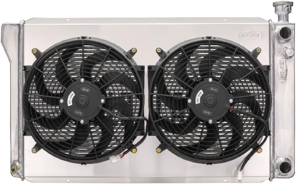 COLD - CASECold Case Radiator and Fan, 33.85 in W x 20.4 in H x 3 in D, Passenger Side Inlet, Passenger Side Outlet, Aluminum