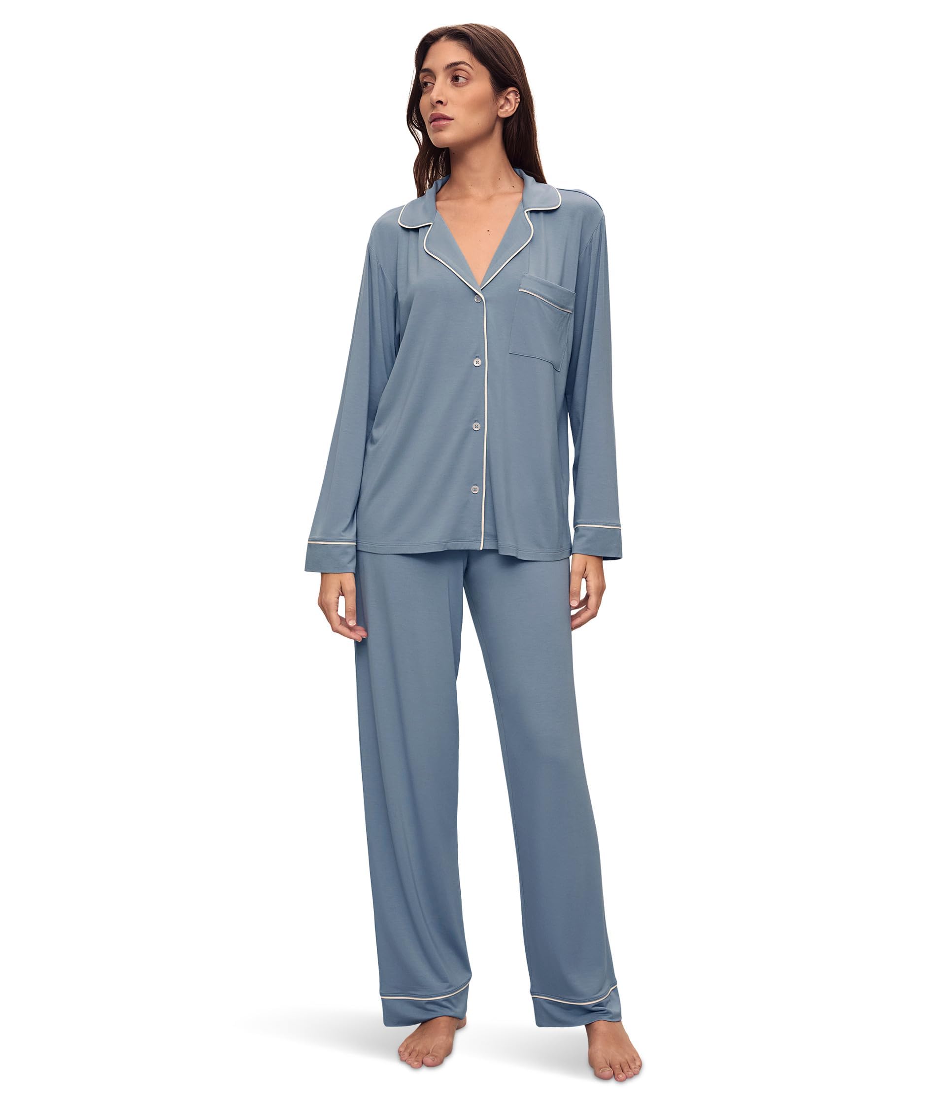 Eberjey Gisele Classic Women's Pajama Set | Long Sleeve Shirt + Long Pants