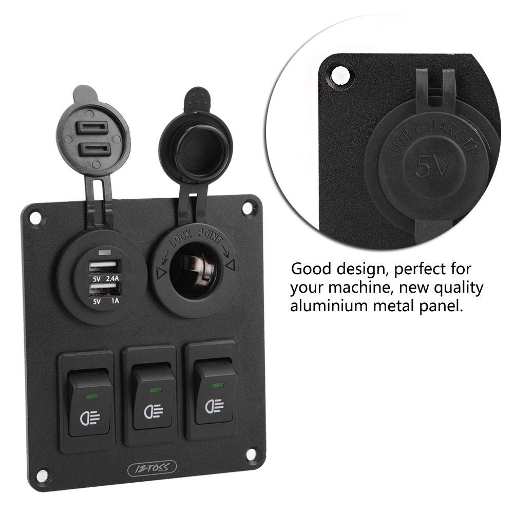 Pannello Interruttori Bilanciere Per Barca - 3 Gang LED 12-24V Impermeabile IP66 - Foto 8