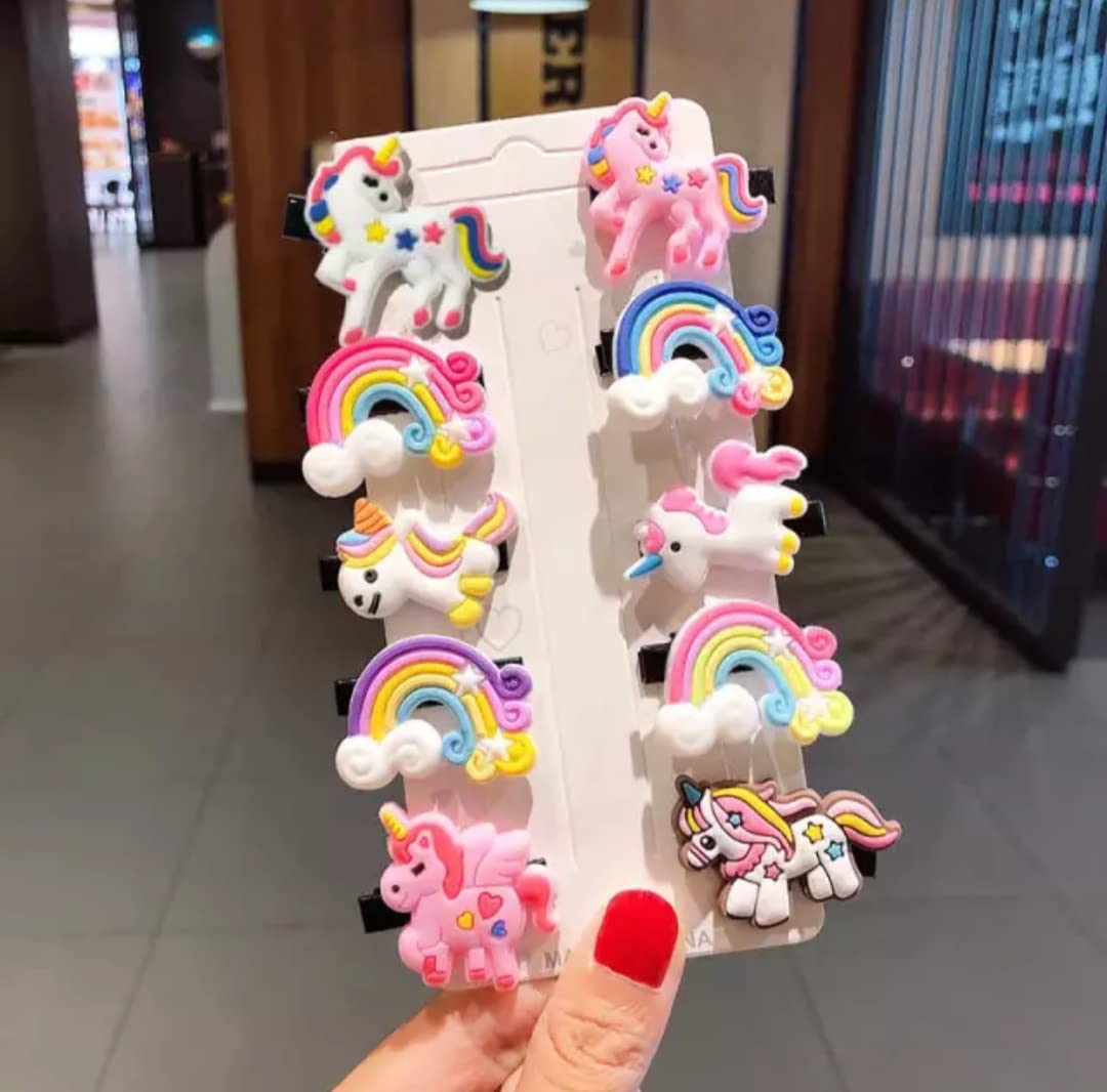 Bajirao enterprises Unicorn Hairpin with Alligator/ Clips for Baby Girls/ Unicorn Rainbow Clip/ Soft Clip/ Hair Clips pins/ Hair Accessories for Girls (Pack of 10) (B09MPLLVPW) Amazon Price History, Amazon Price Tracker