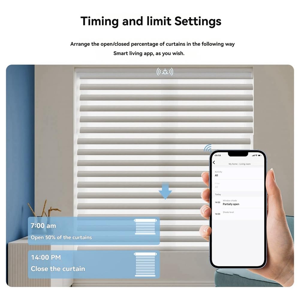 Smart Blinds Tuya Zigbee - a rullo motorizzata a controllo vocale per tende a pacchetto a d'ape