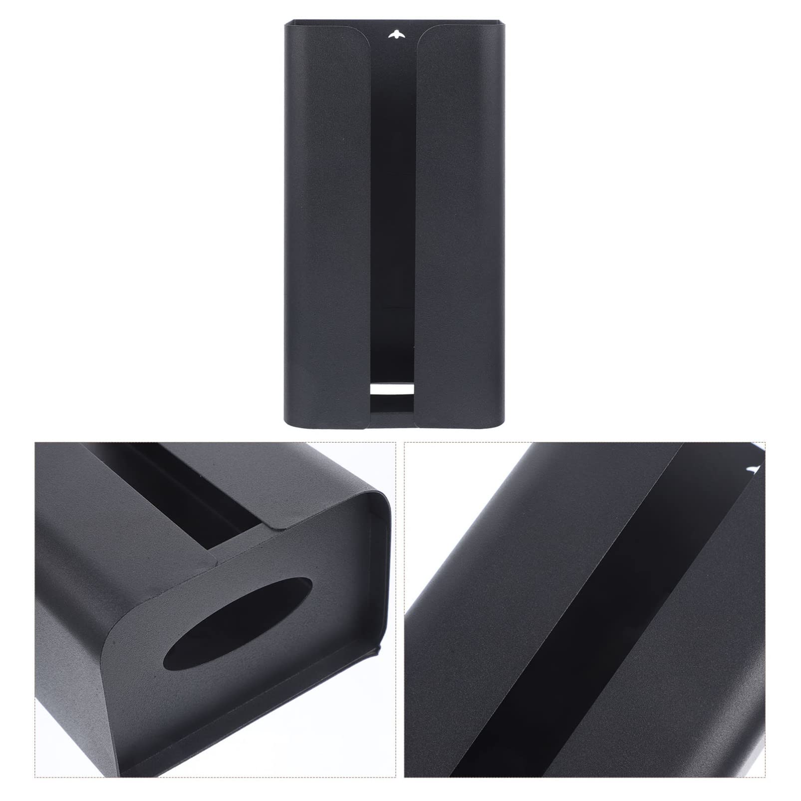 Healifty Caja de Pañuelos Magnética Soporte Colgante Multifuncional de Acero al Carbono Negra para Refrigerador, Cocina, Oficinas y Habitaciones de Hotel