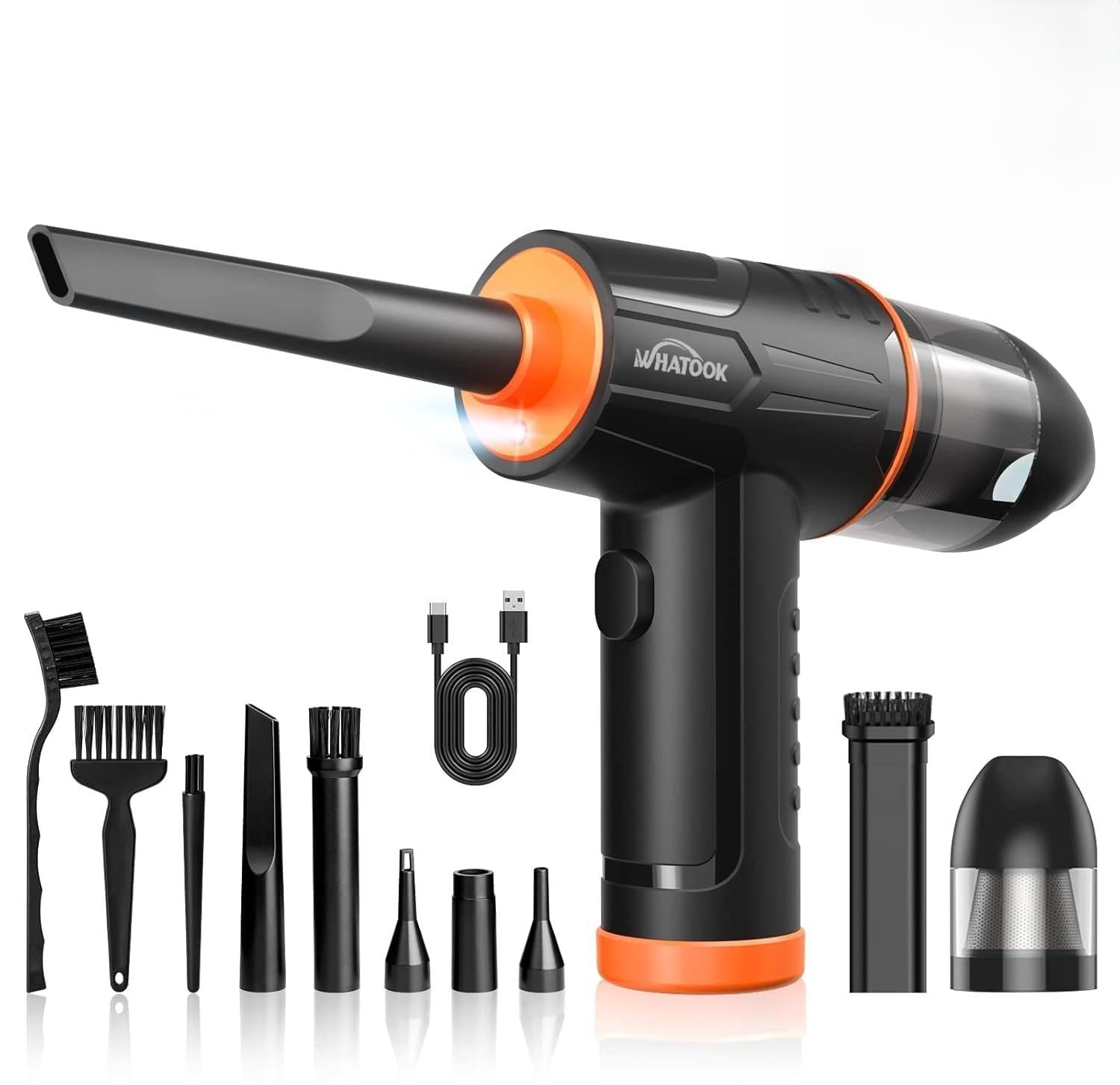 Amazon | WHATOOK エアダスター 電動 強力, 2in1風力吹き & 吸い