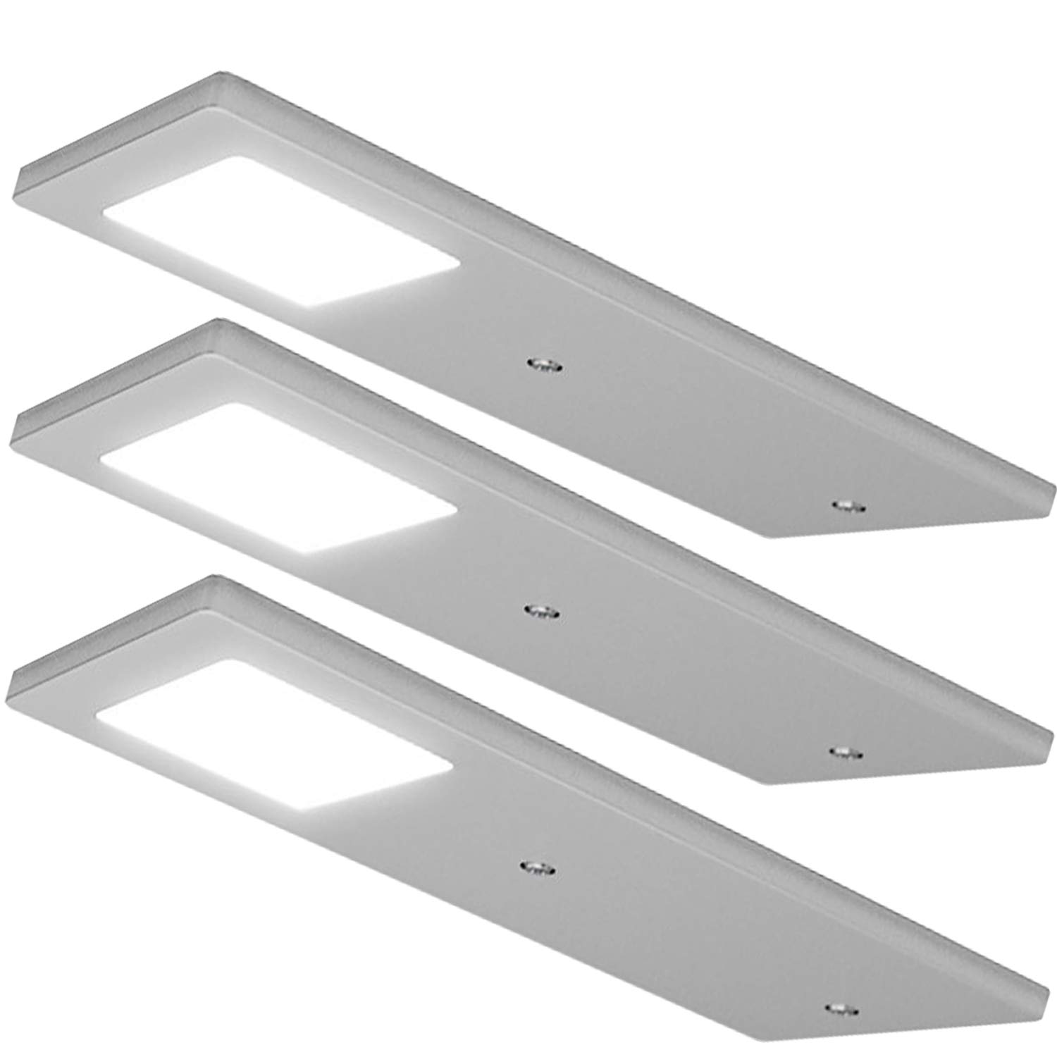 Loops 3X 5W Kitchen Cabinet Low Profile Slim Panel & Driver Natural Flush Light/White