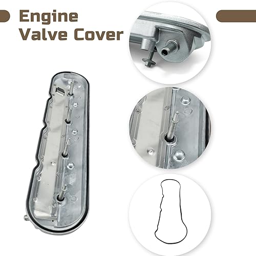Miniatura 3 de Cubierta de válvula del motor del lado izquierdo del conductor con juntas y pernos para GMC Sierra Yukon Envoy  Chevy Silverado Suburban Trailblazer