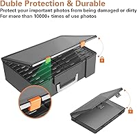 Vista 4 de Caja de almacenamiento de fotos de 4 x 6 pulgadas, 18 cajas grandes adicionales para fotos, organizador de fotos grande, caja de fotos libre
