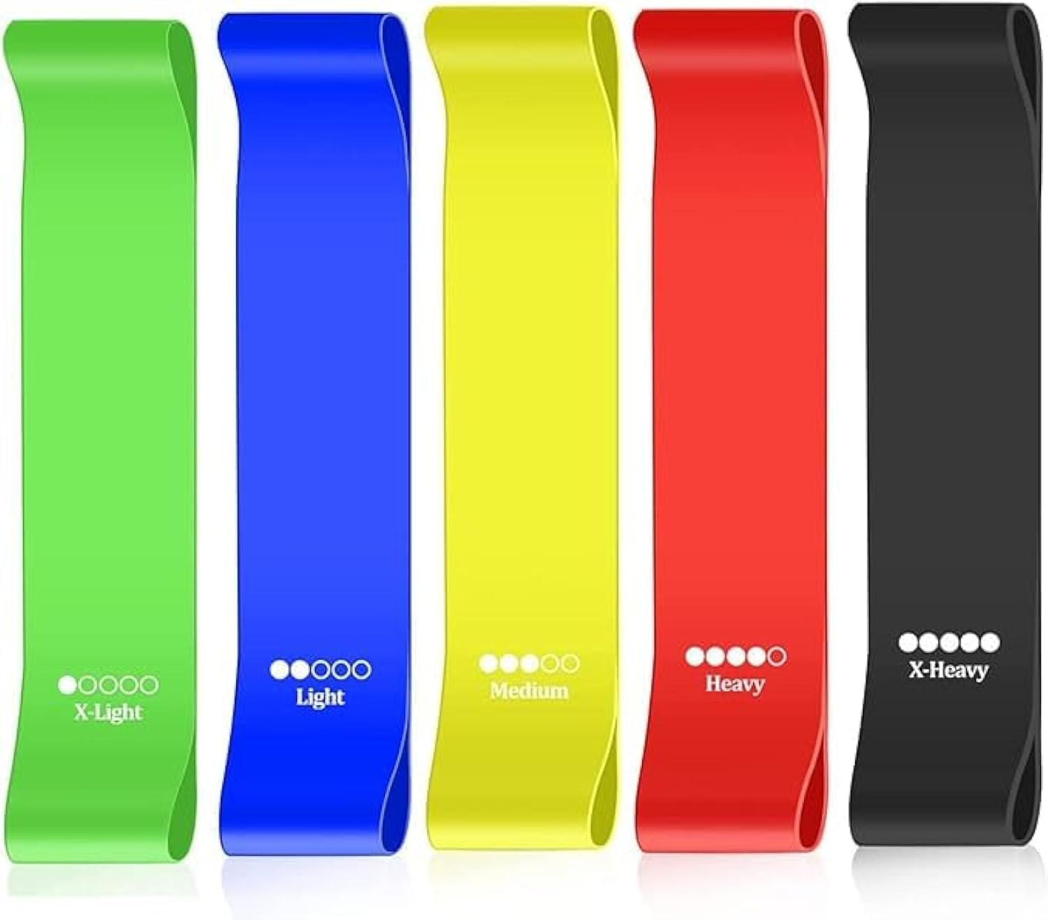 Genuine Resistance Bands Set, 5 Pcs Resistance Bands Stretch Bands Therapy Workout