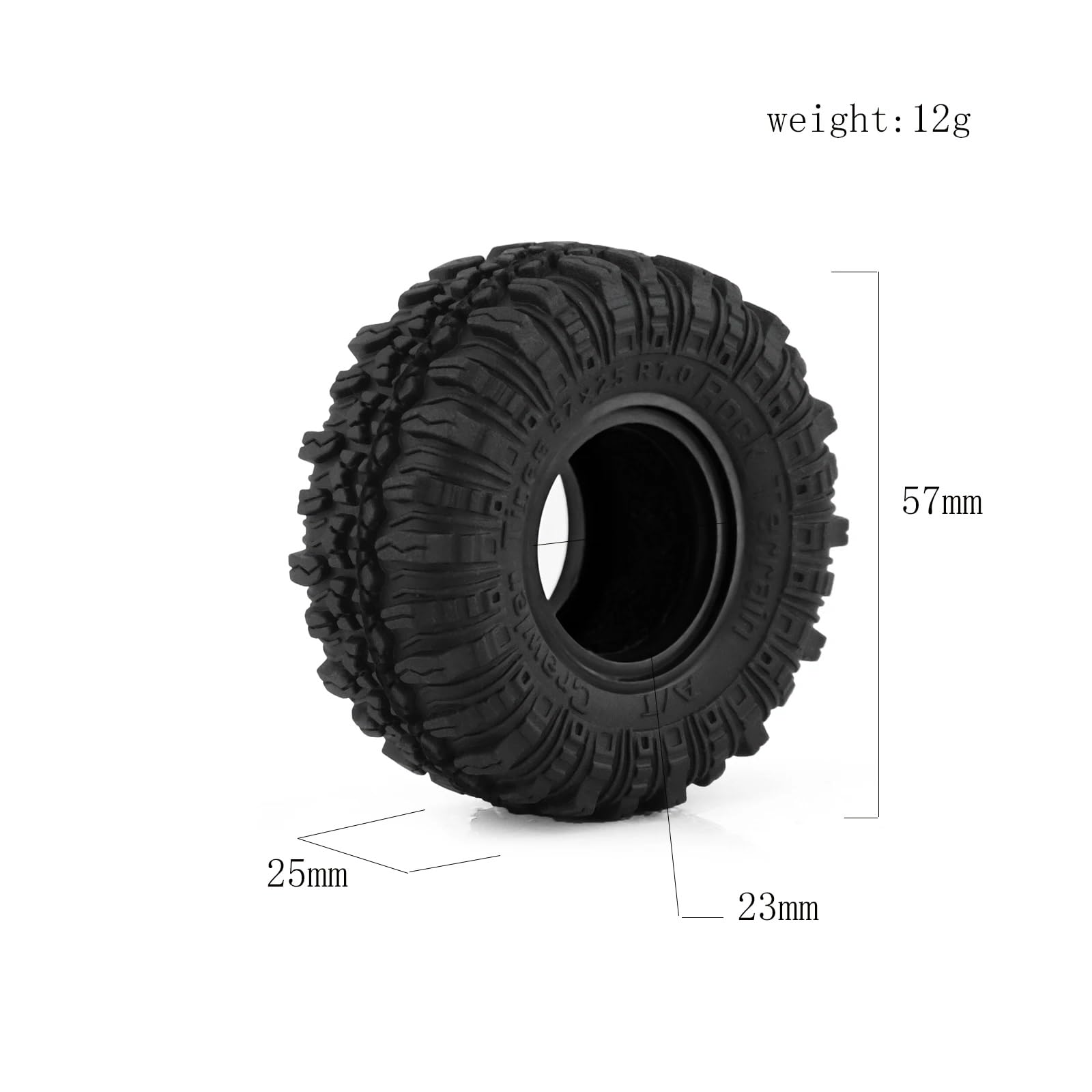 para TRX4M para Axial AX24 para SCX24 para FCX24 1/18 1/24 Aleación Aluminio 1,0 Ruedas Neumáticos Beadlock 4 Uds Coche Trepador Control Remoto Modificado Neumáticos Coche RC