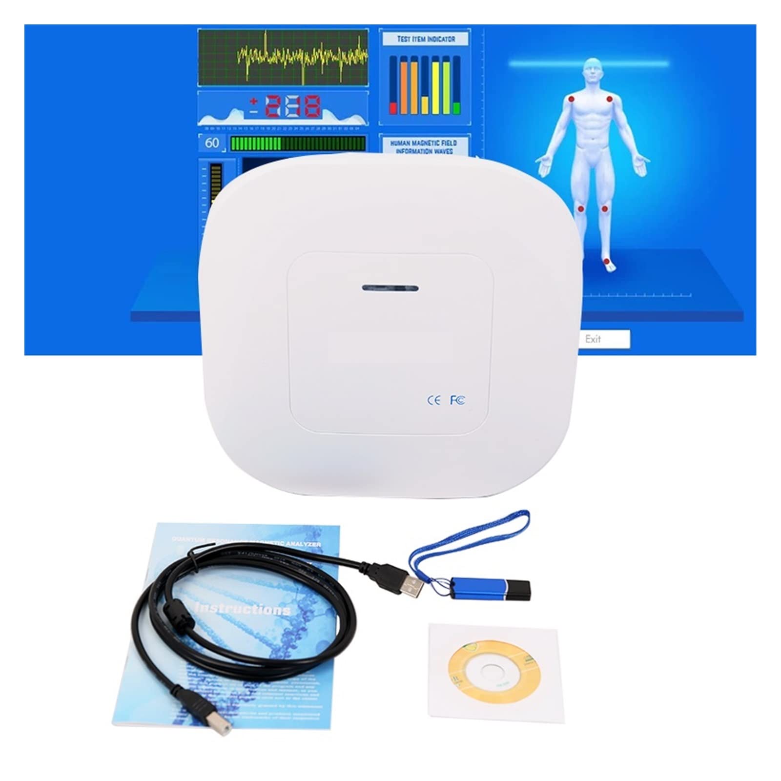 Analizador magnético de resonancia cuántica de décima neración for Pruebas de Salud, analizador cuántico de Contacto Manual