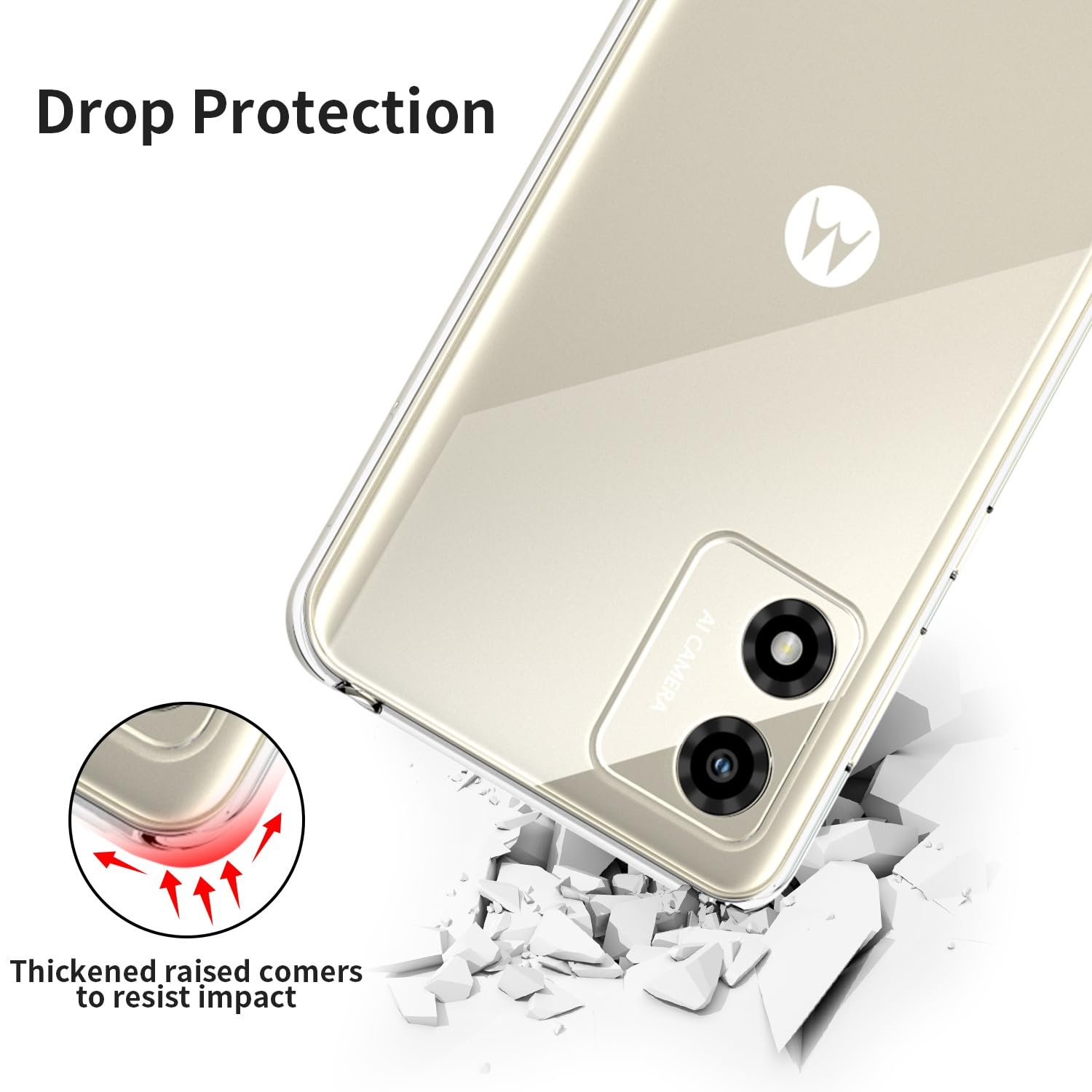 Cover Custodia Motorola E13 Con Vetro Temperato