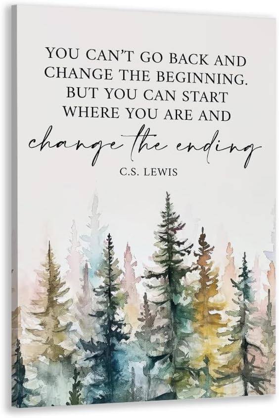 Motivational Office Wall Decor CS Lewis Quote Inspirational Wall Art Positive Affirmations Canvas Prints Encouraging Motivational Posters For Office Bedroom Living Room Home 16x24inch Framed