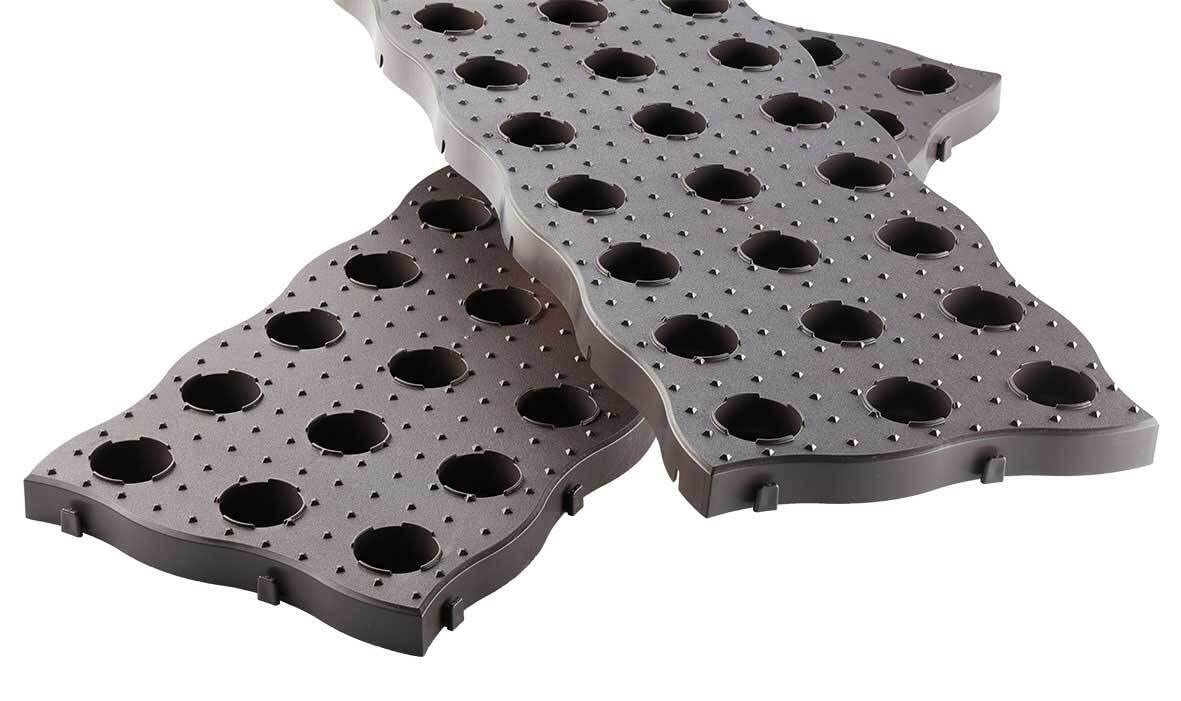 Yerd Garantia Maxi Beetplatten (Gartenplatten) 5er Set, 700 x 240 x 25 mm - einfach und schnell, trittsicher und flexibel - 240400
