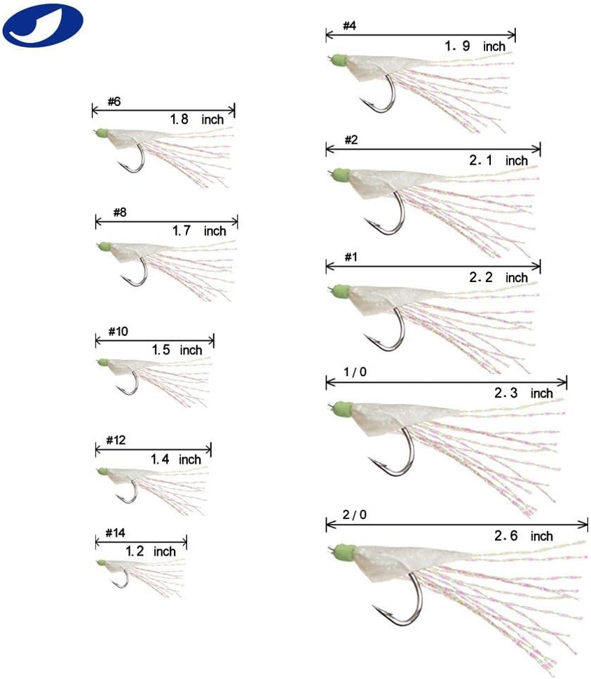 10/20/50/100 Packs Rainbow Fish Skin 6 Hooks Saltwater String Hook Fishing Lure Bait Rig Tackle : Sports & Outdoors